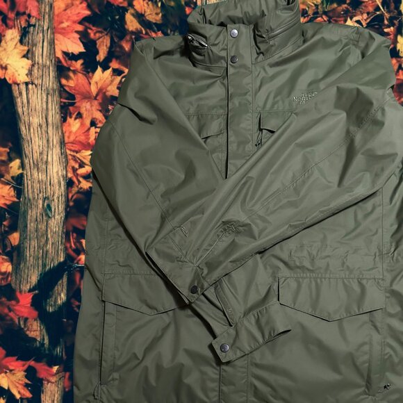 The North Face Mens All Weather Jacket Forest Green New Without Tags Full Zipper - Picture 14 of 15